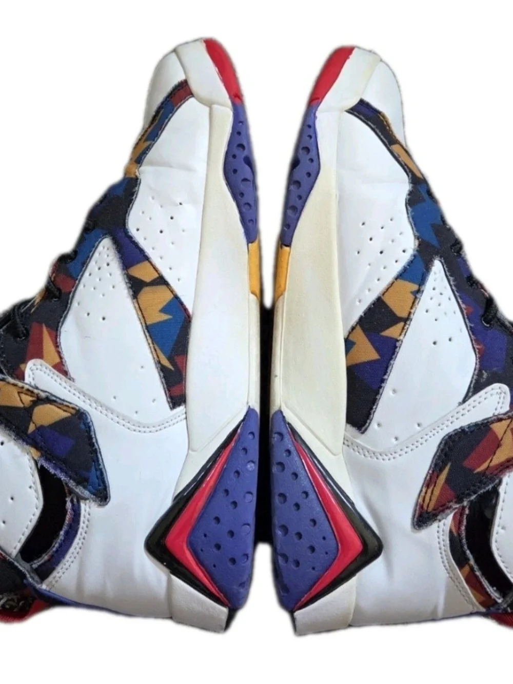 Air Jordan 7 Retro Sweater Shoes White Multicolor 2015 US Men's Size  8